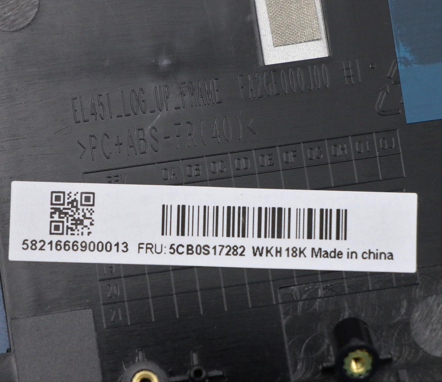 Lenovo Up Assy_Blu Fp W/Blkb Inte - 5CB0S17282
