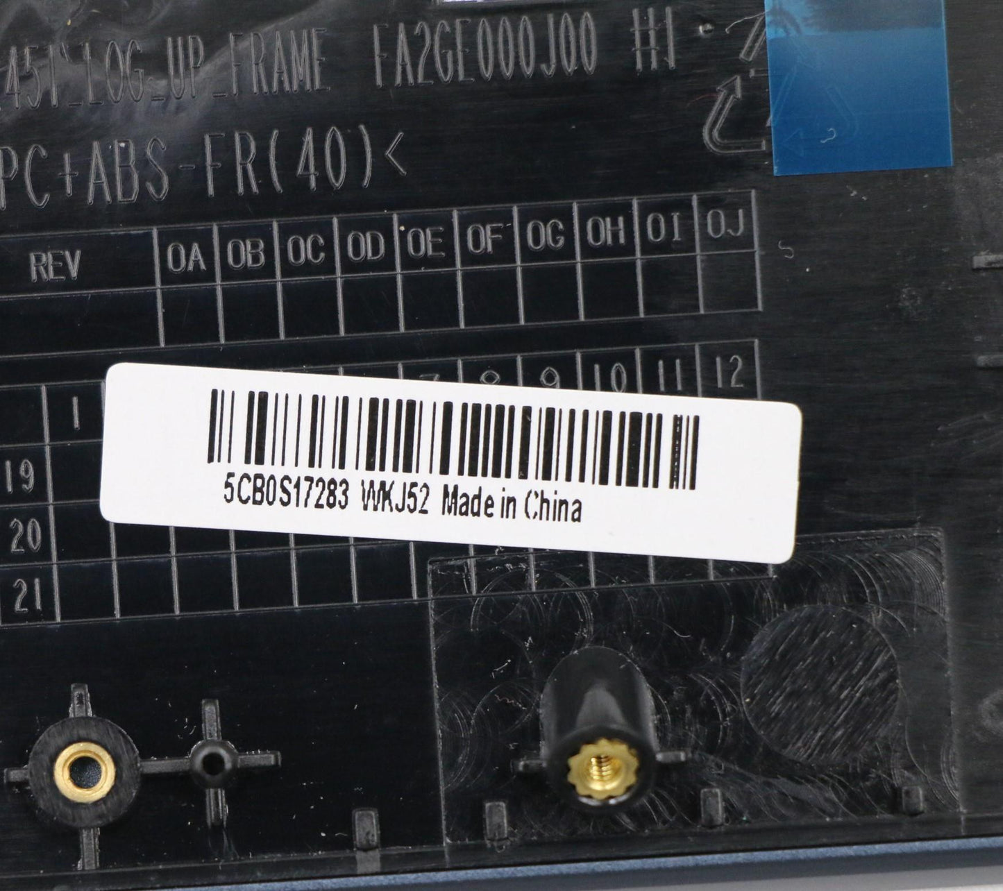 Lenovo Up Assy_Blu Fp W/Blkb Kor - 5CB0S17283