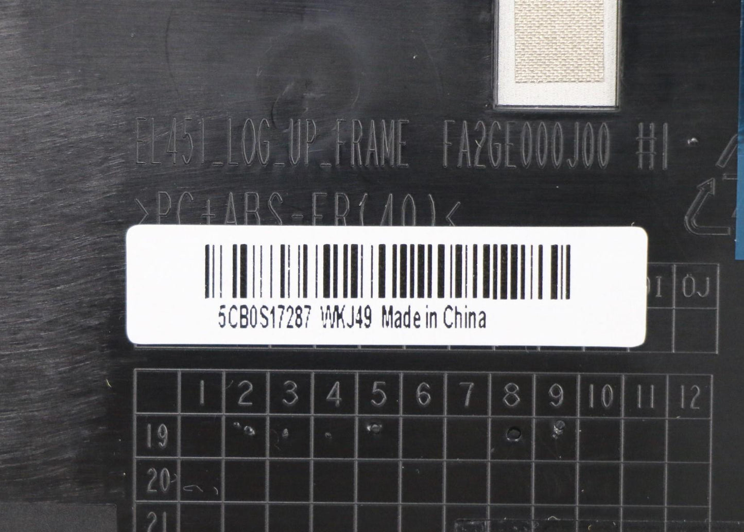 Lenovo Up Assy_Blu Fp W/Blkb Heb - 5CB0S17287