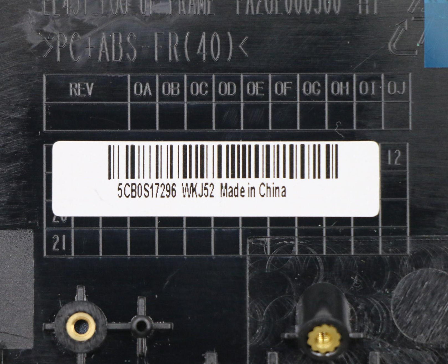 Lenovo Up Assy_Blu Fp W/Blkb Cf-En - 5CB0S17296