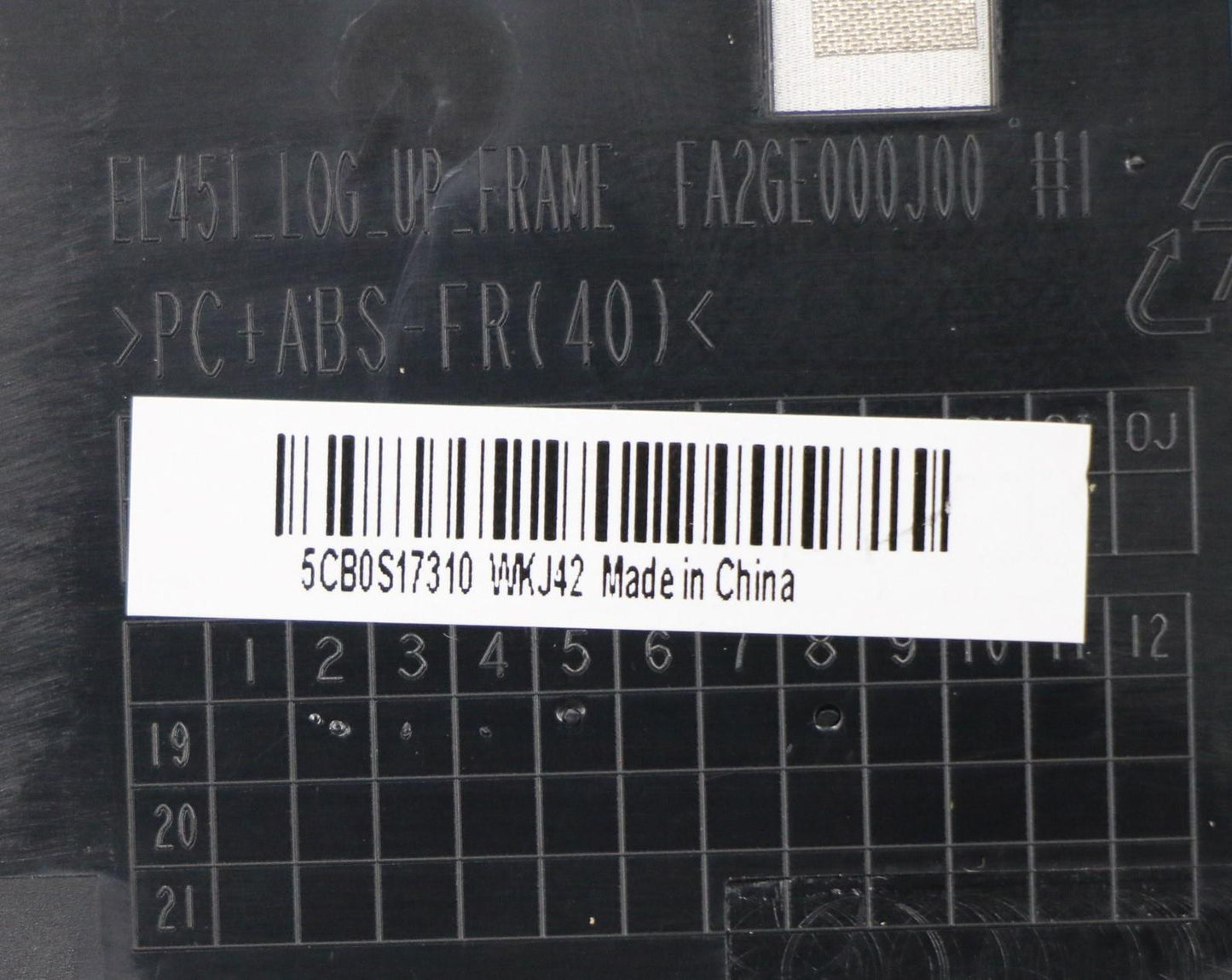 Lenovo Up Assy_Blu Fp W/Blkb Ukr - 5CB0S17310
