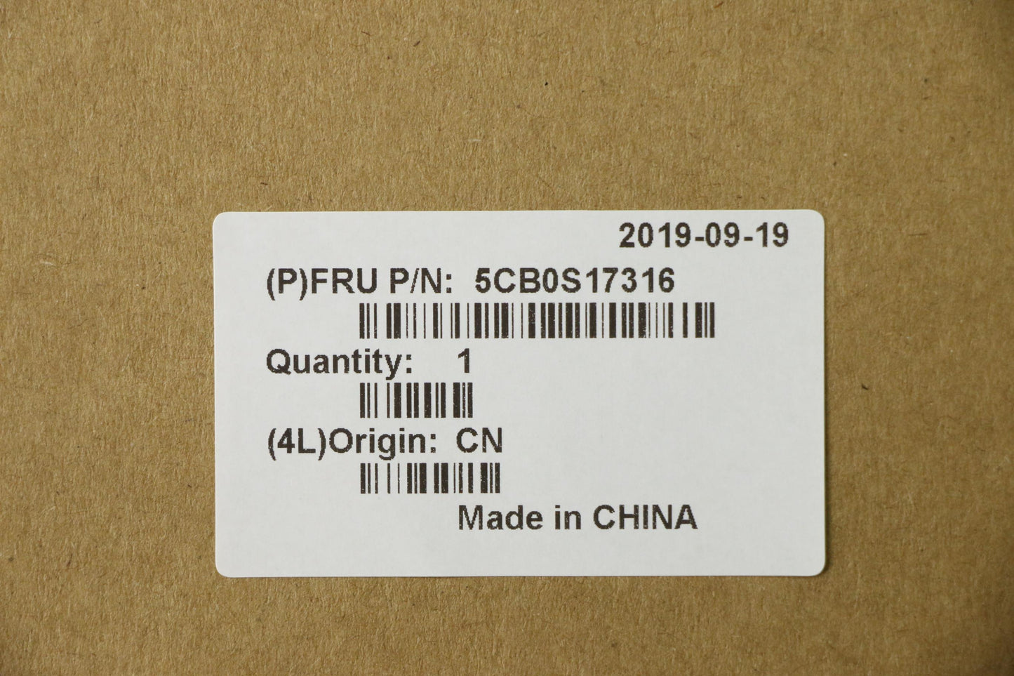 Lenovo LCD Cover, Black - 5CB0S17316