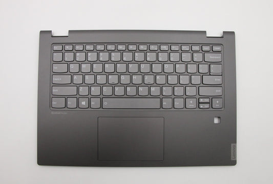 Lenovo C-Cover with USA English Keyboard, Black, Backlit, with Fingerprint Sensor - 5CB0S17318