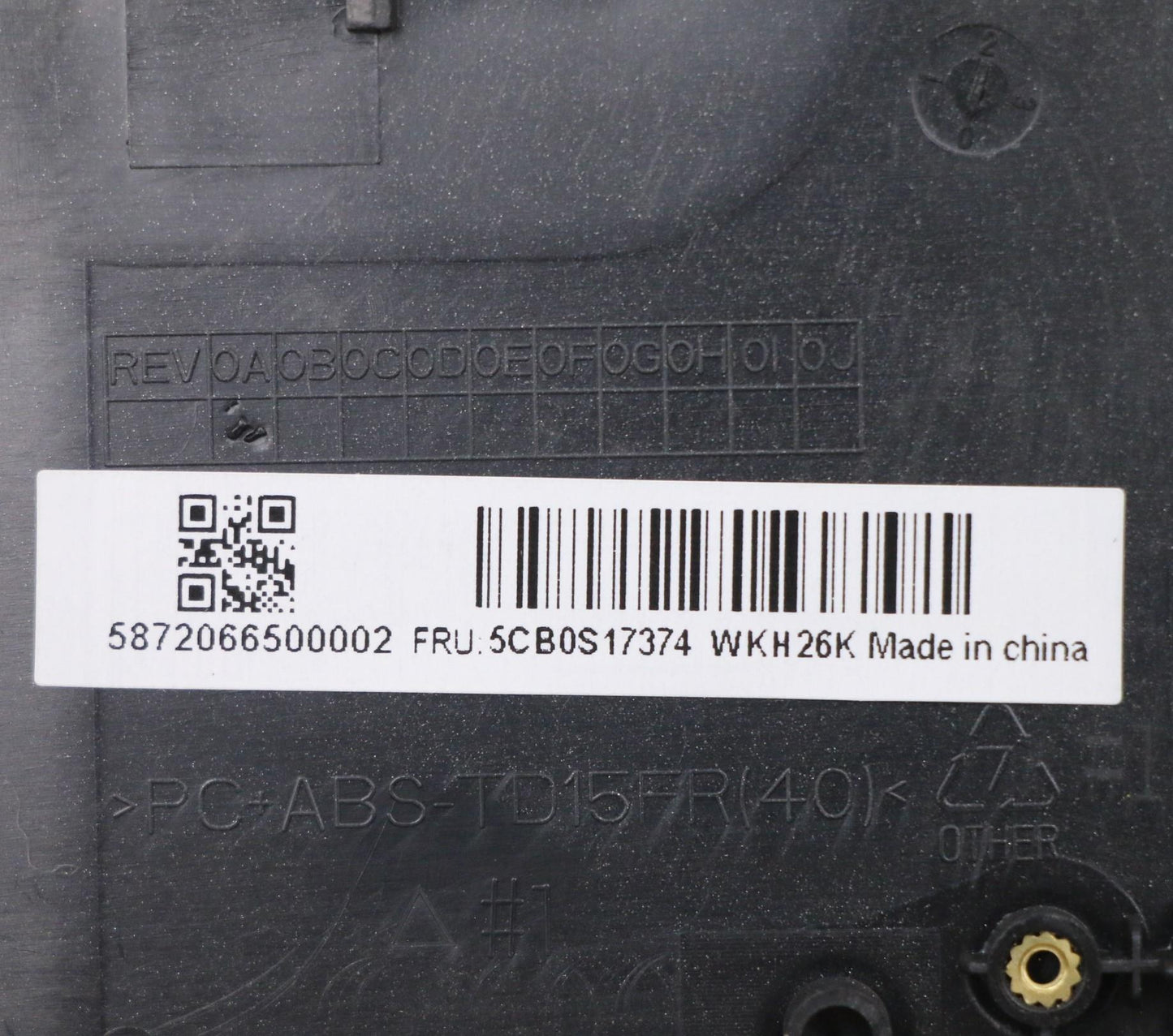 Lenovo Up Assy Pl_Blk Nfp W/Blkb Slvn - 5CB0S17374