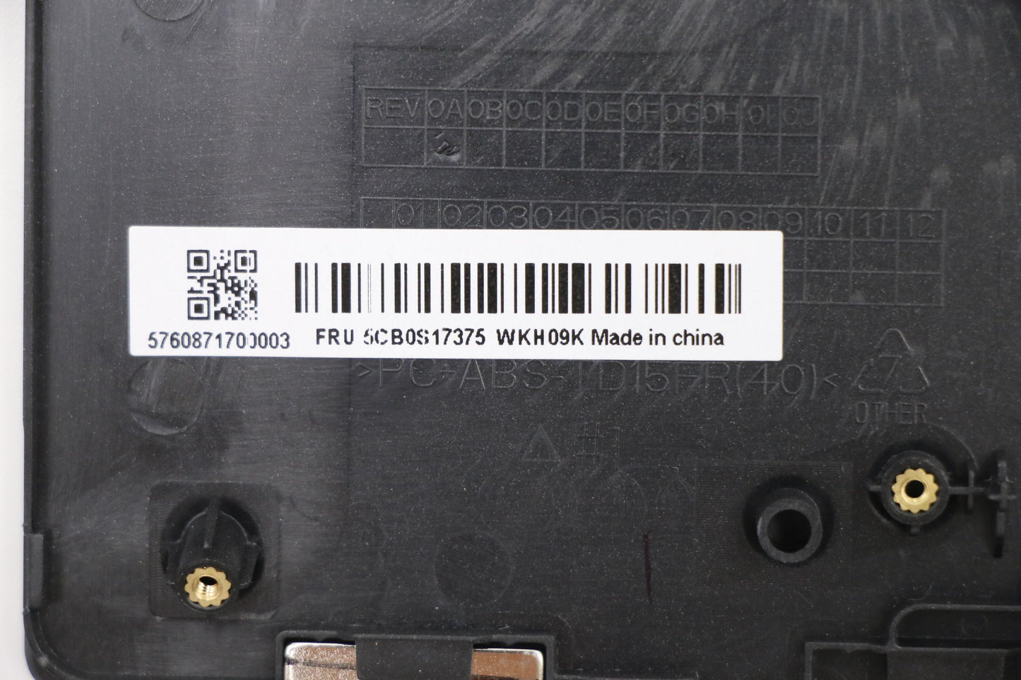 Lenovo Up Assy Pl_Blk Nfp W/Blkb Sw - 5CB0S17375