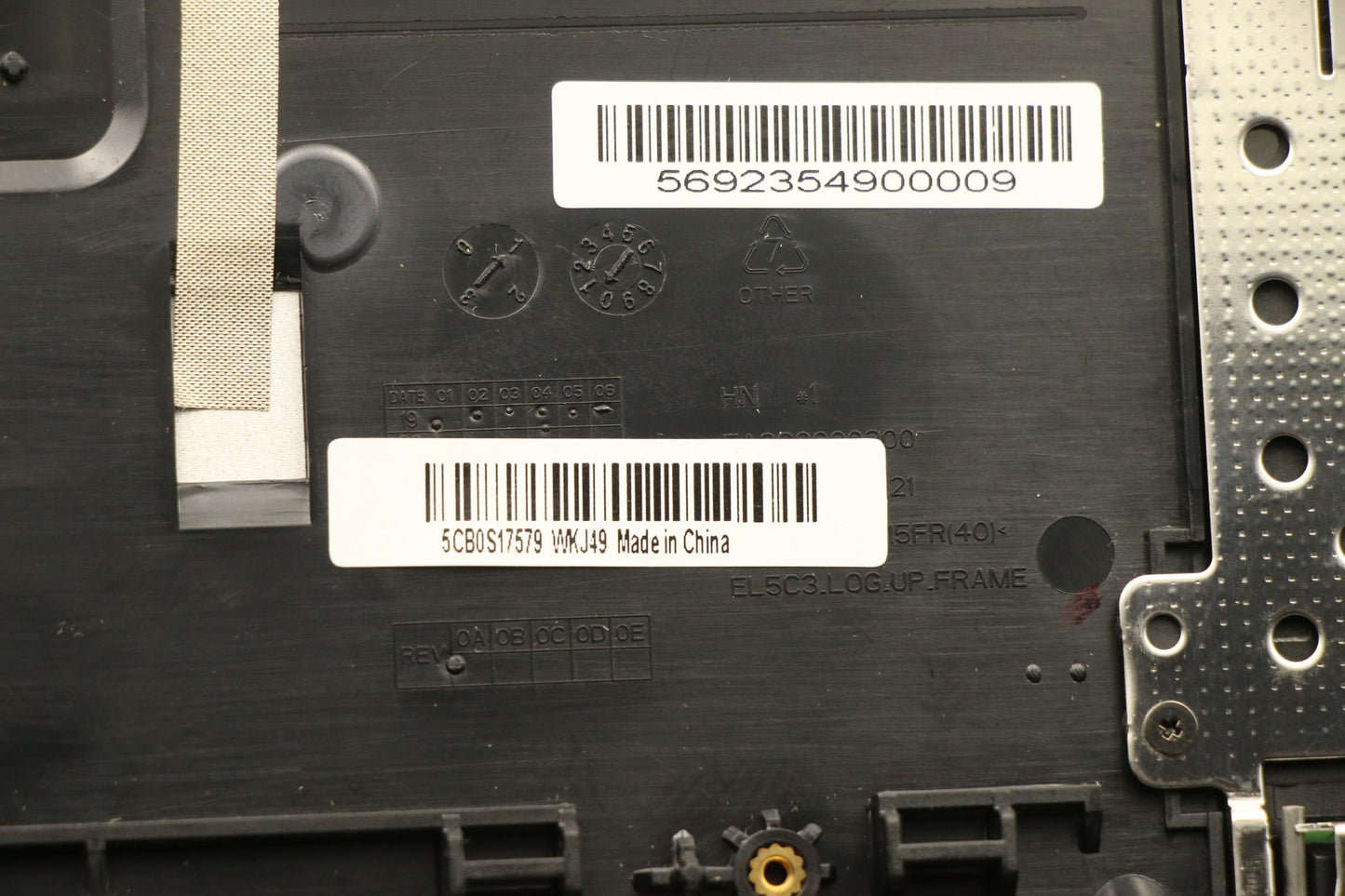 Lenovo Up Assy_Blk Fp W/Blkb Kor - 5CB0S17579