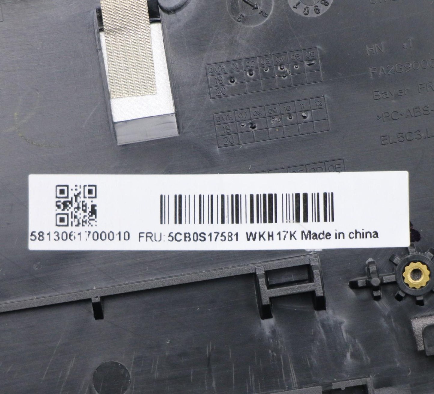 Lenovo Up Assy_Blk Fp W/Blkb Rus - 5CB0S17581