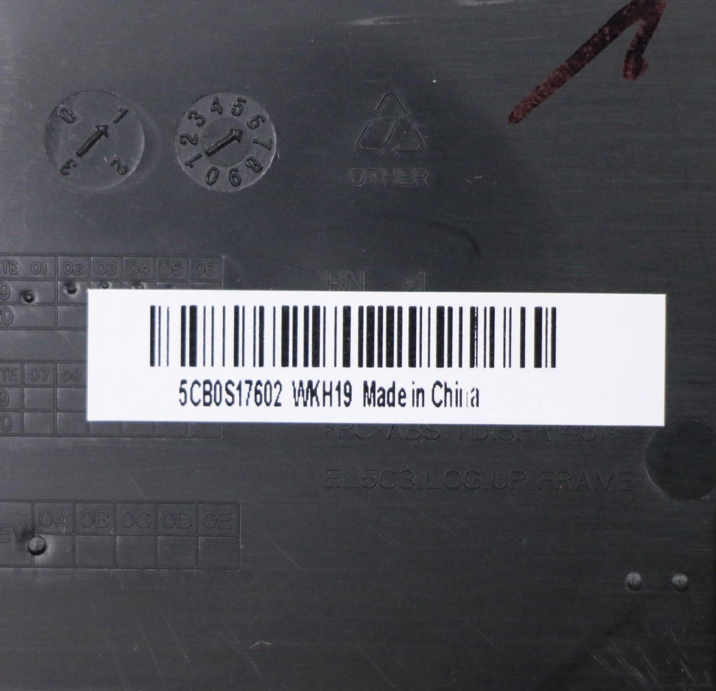 Lenovo Up Assy_Blk Fp W/Blkb Bul - 5CB0S17602