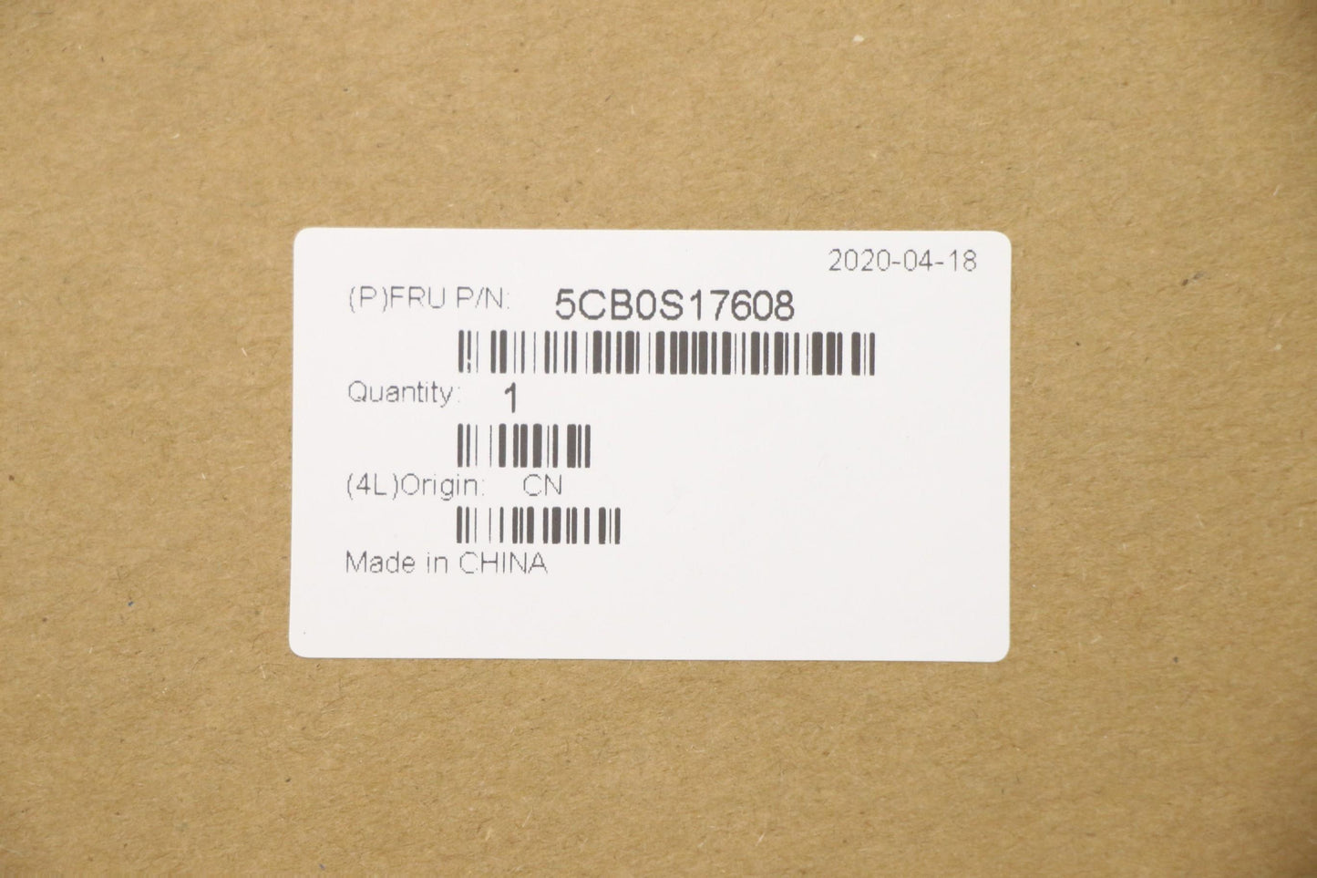 Lenovo Up Assy_Blk Nfp W/Blkb Us - 5CB0S17608