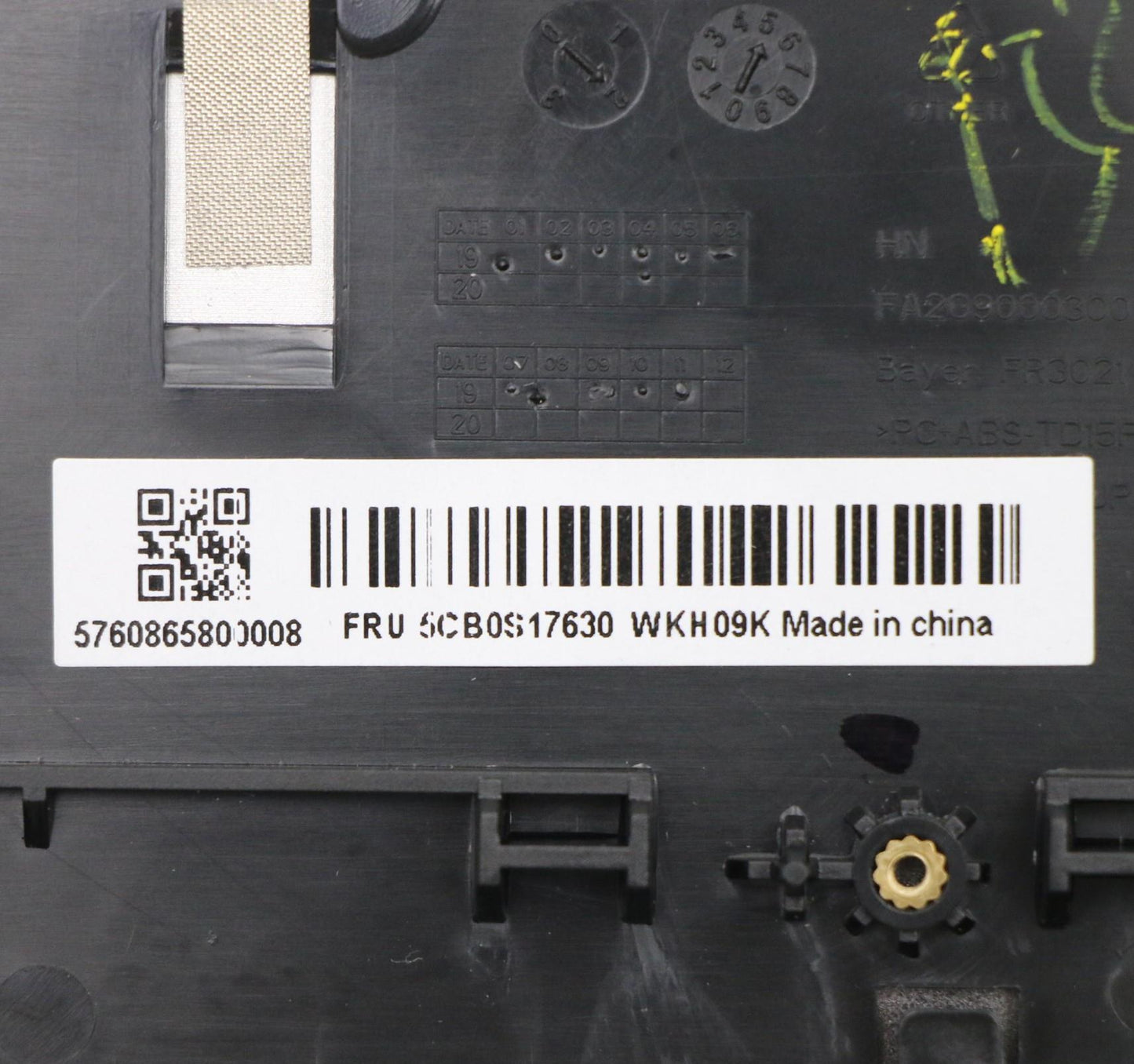 Lenovo Up Assy_Blk Nfp W/Blkb Bel - 5CB0S17630