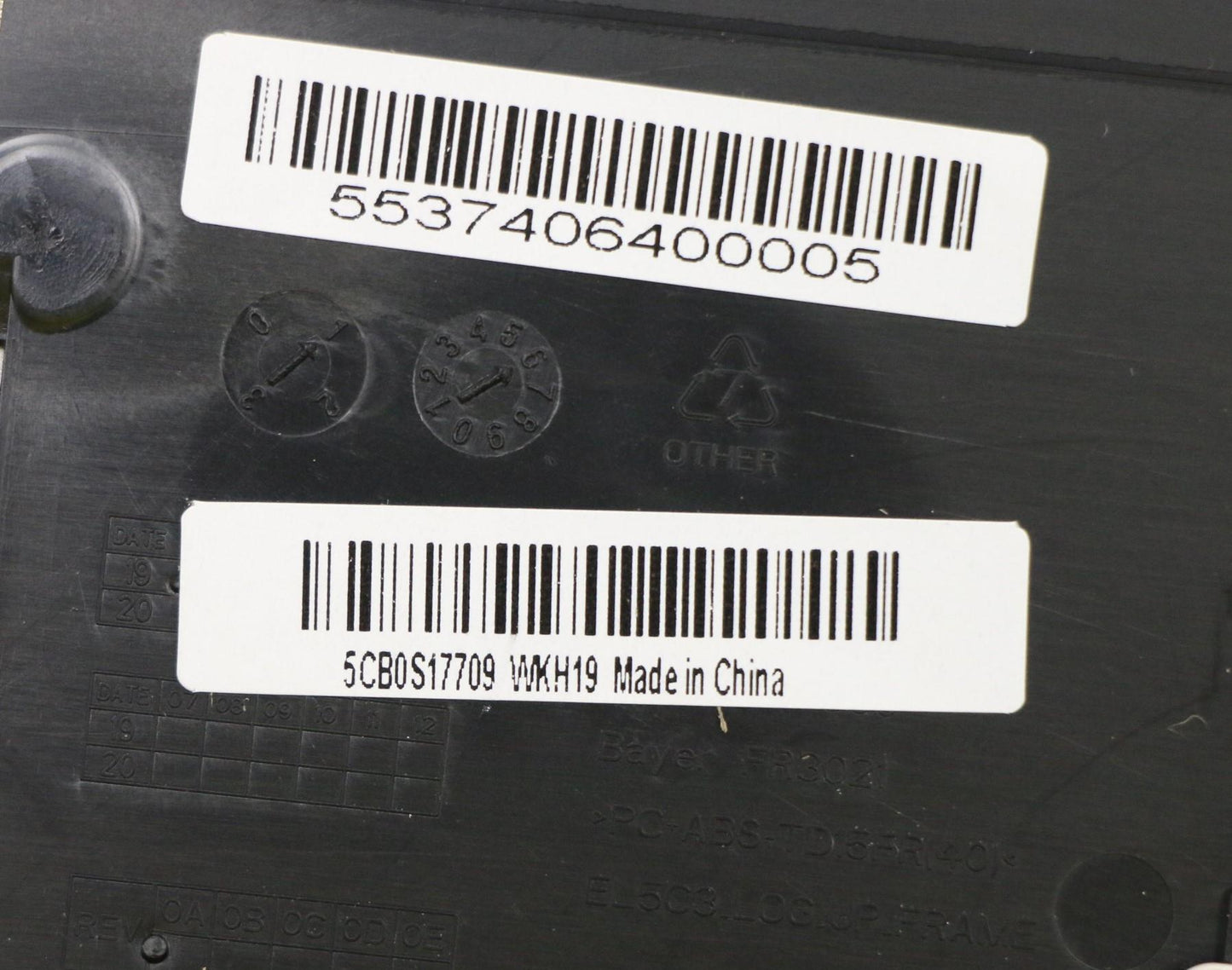 Lenovo Up Assy_Gry Fp W/Blkb Heb - 5CB0S17709