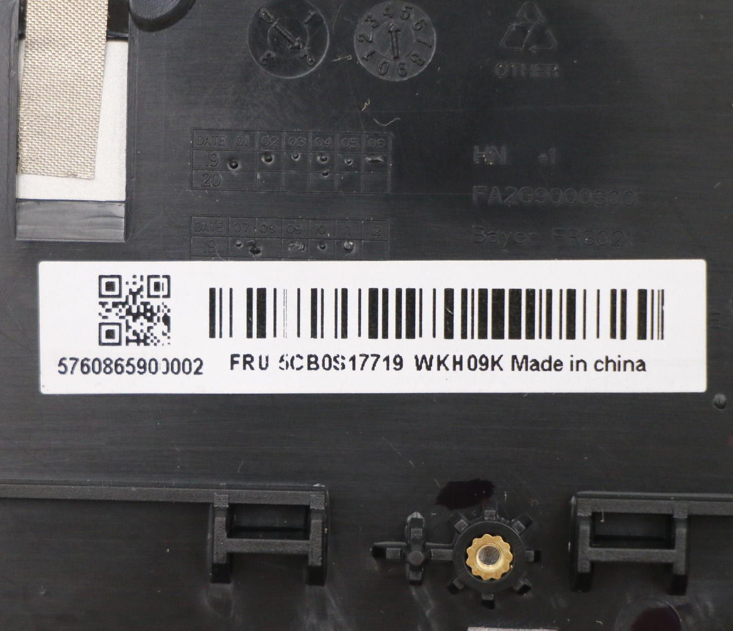 Lenovo Up Assy_Gry Fp W/Blkb Nordi - 5CB0S17719