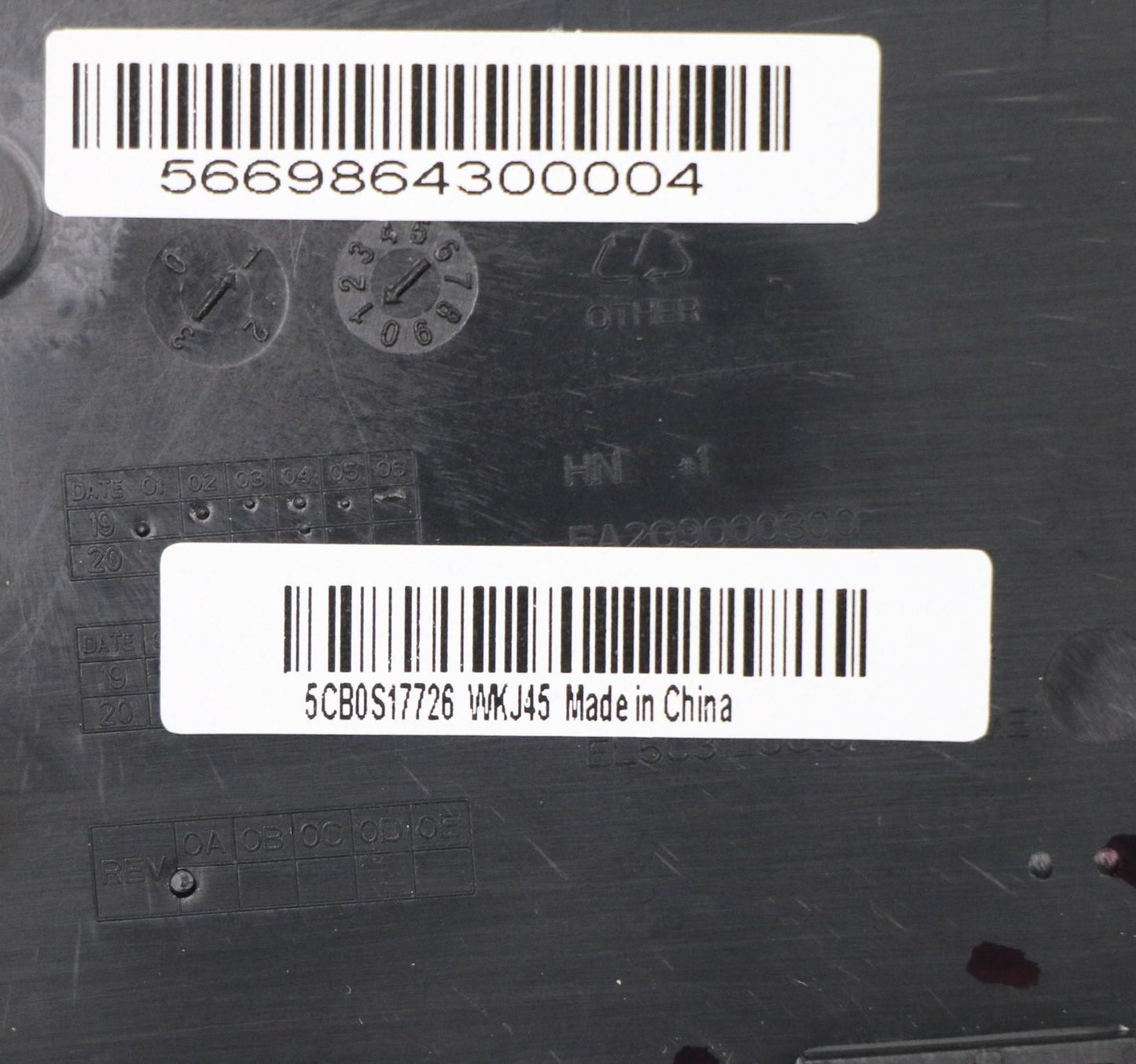 Lenovo Up Assy_Gry Fp W/Blkb Slvn - 5CB0S17726