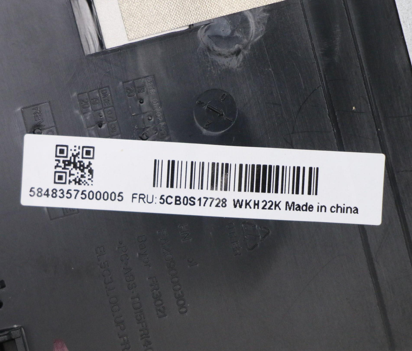 Lenovo Up Assy_Gry Fp W/Blkb Bul - 5CB0S17728