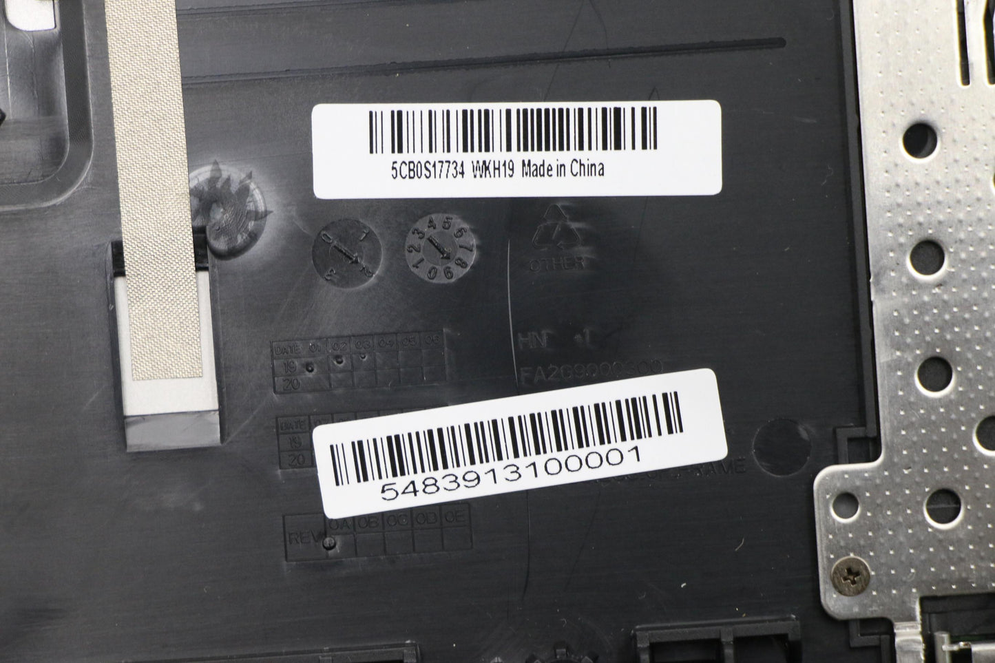 Lenovo Up Assy_Gry Nfp W/Blkb Us - 5CB0S17734