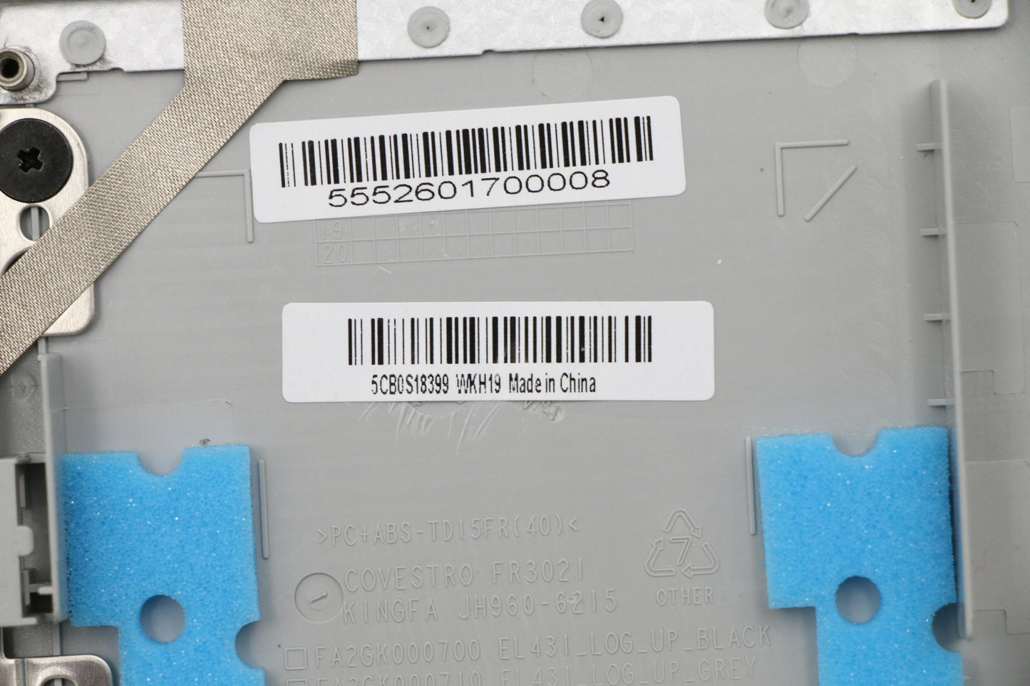Lenovo Up Assy Grey W/Nblkb_Us - 5CB0S18399
