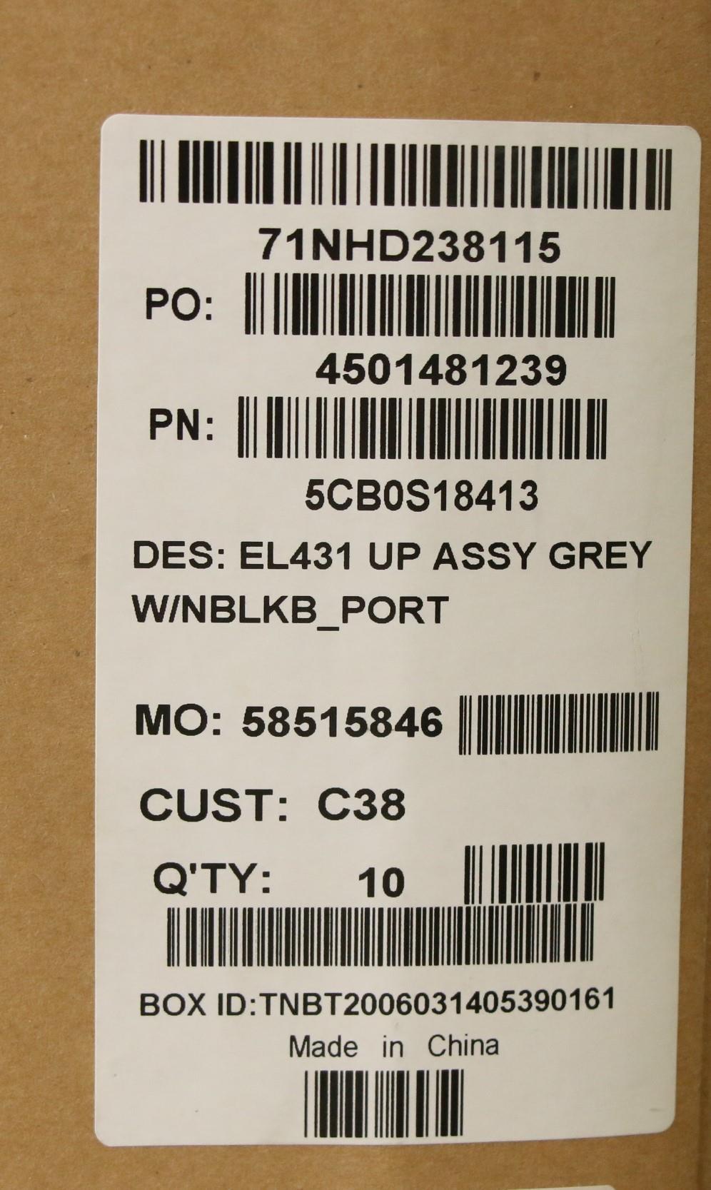 Lenovo Up Assy Grey W/Nblkb_Port - 5CB0S18413