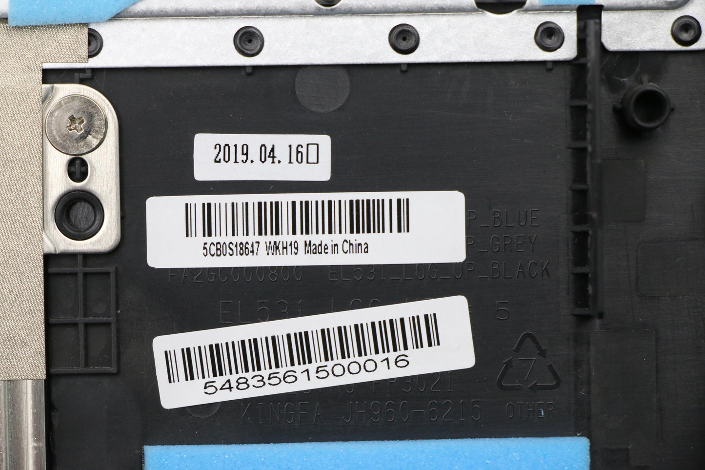 Lenovo Up Assy Blk W/Nblkb_Fre - 5CB0S18647