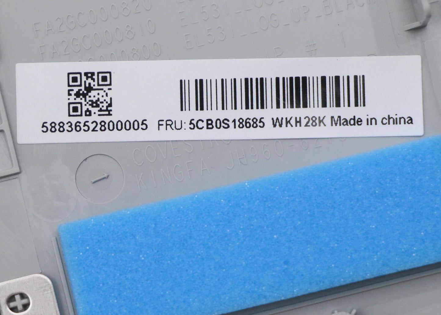 Lenovo Up Assy Gry W/Nblkb_Sw - 5CB0S18685