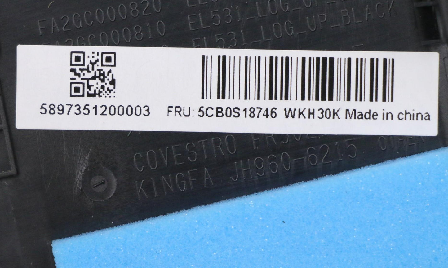 Lenovo Up Assy Blk W/Blkb_Slvn - 5CB0S18746
