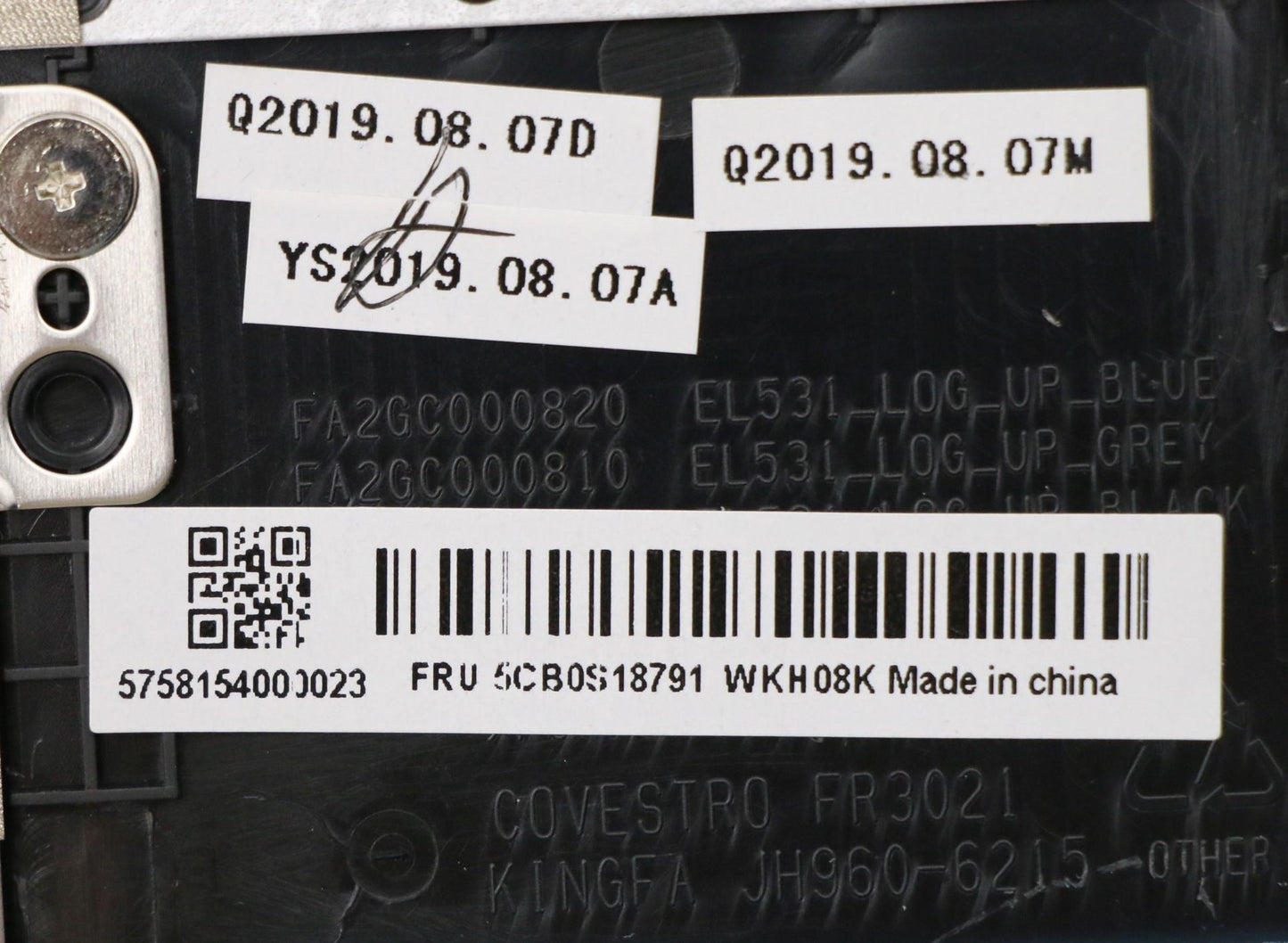 Lenovo Up Assy Blu W/Blkb_Rus - 5CB0S18791