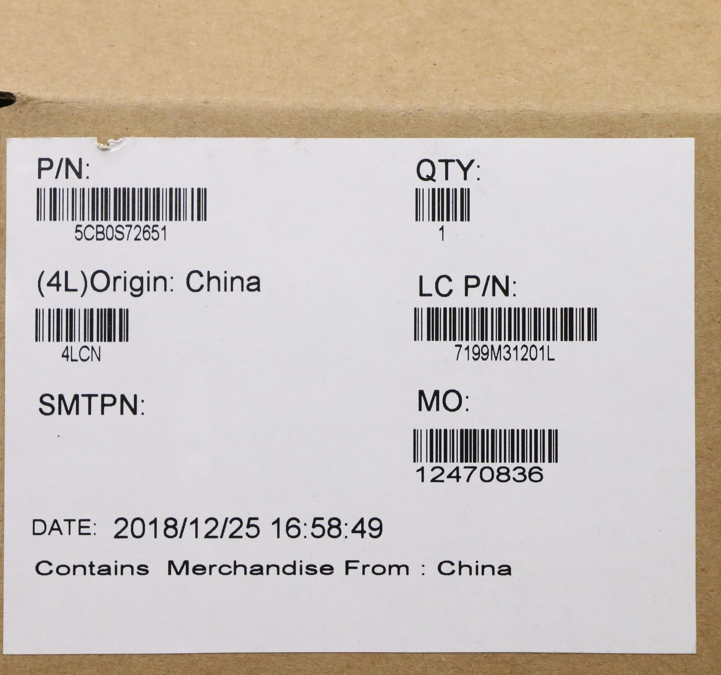 Lenovo Logic Up Assy Fp Mica_Gr - 5CB0S72651