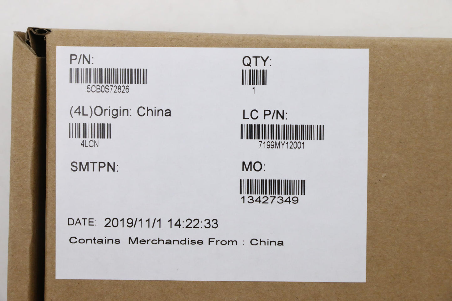 Lenovo - LCD Cover, Glass Standard, with Sponge - 5CB0S72826