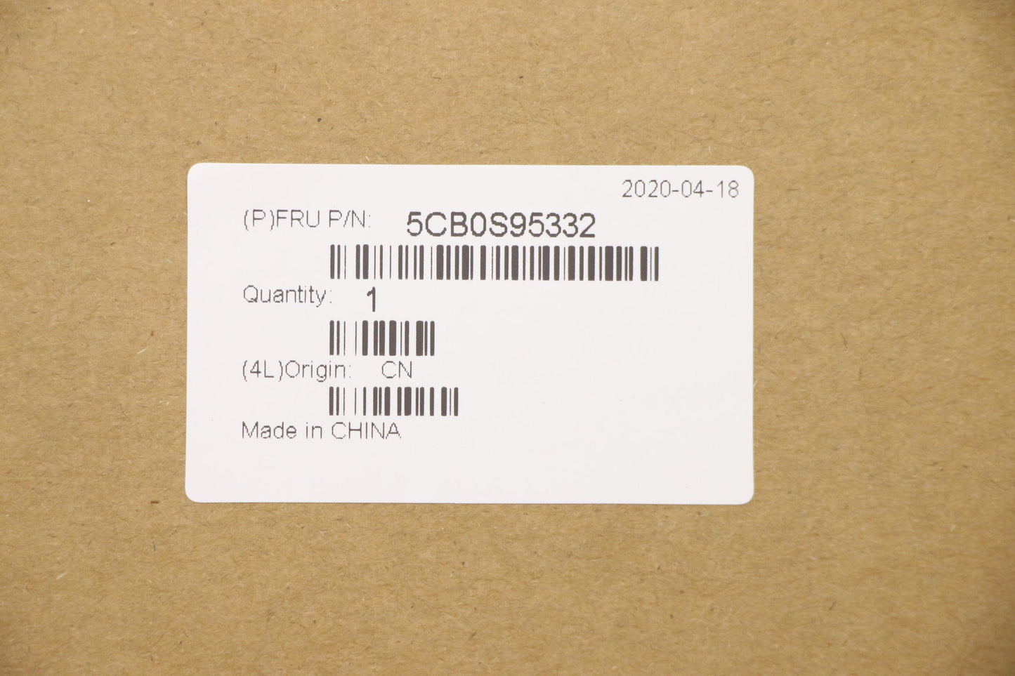 Lenovo FRU Front Cover FE5A0, A-Cover Sub-Assembly, Black - 5CB0S95332