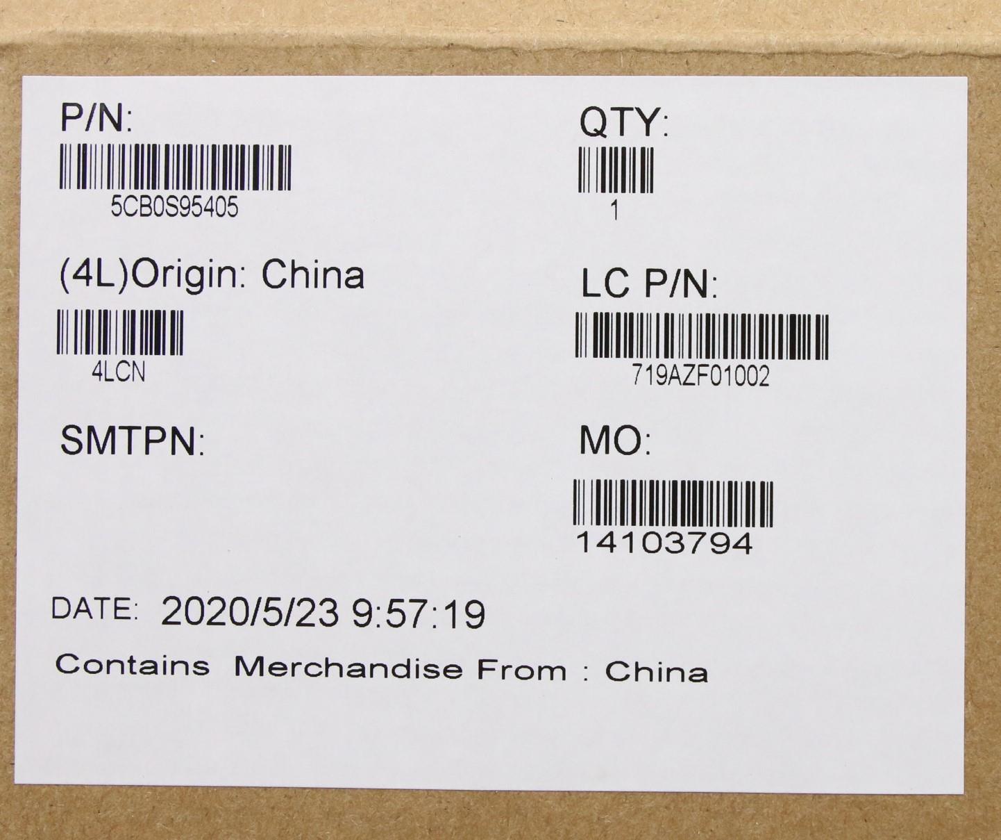 Lenovo Cover A_COVER_AL_SUB_ASSY_BK - 5CB0S95405