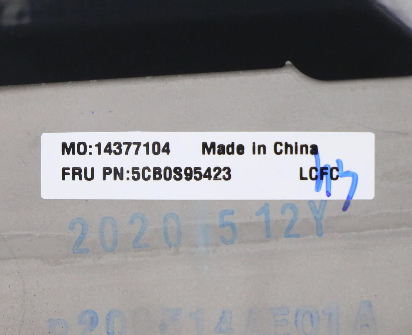 Lenovo C-Cover Sub-Assembly with Fingerprint Slot - 5CB0S95423