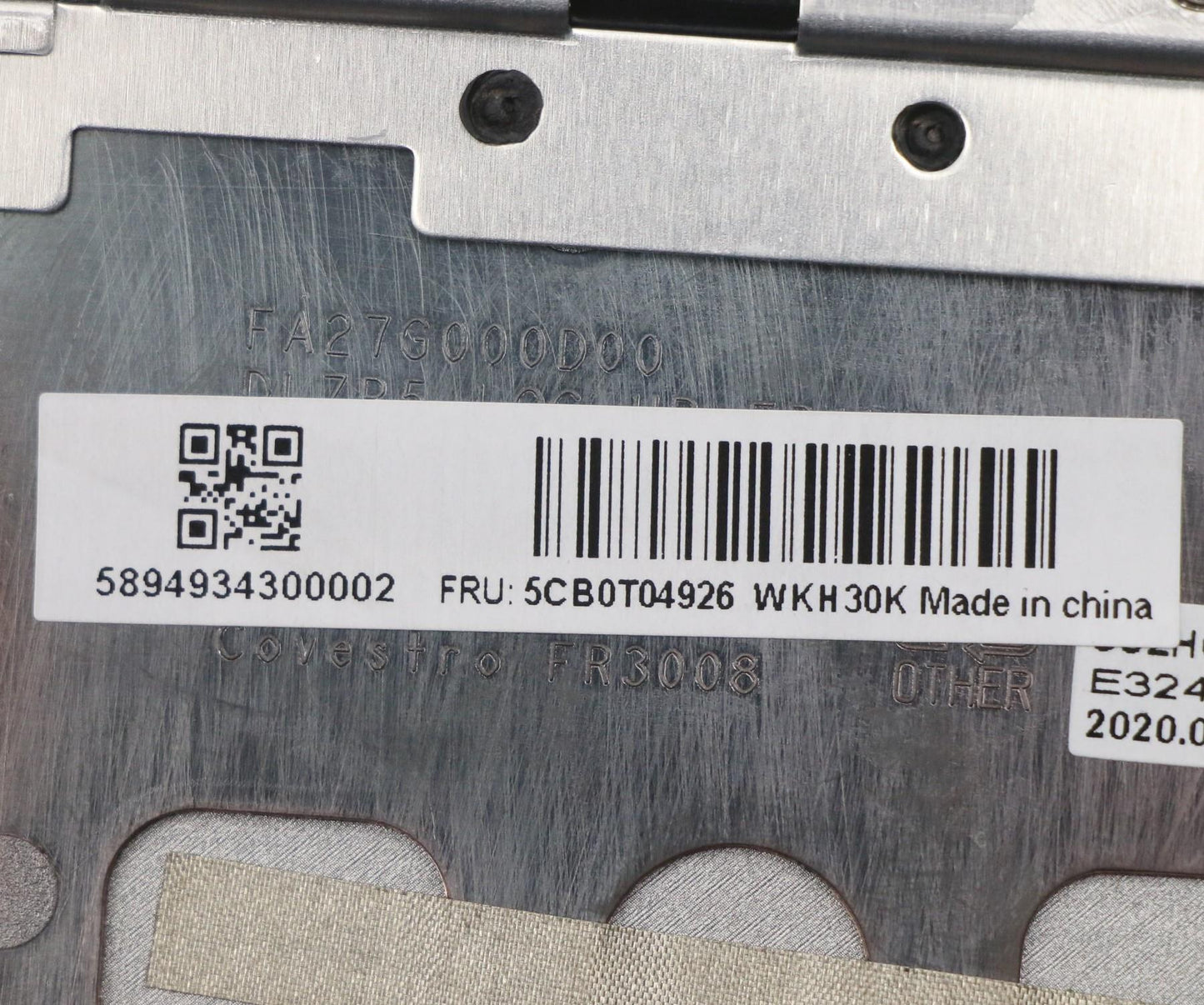 Lenovo Up Assy_Iron Grey W/Kb Slvn - 5CB0T04926
