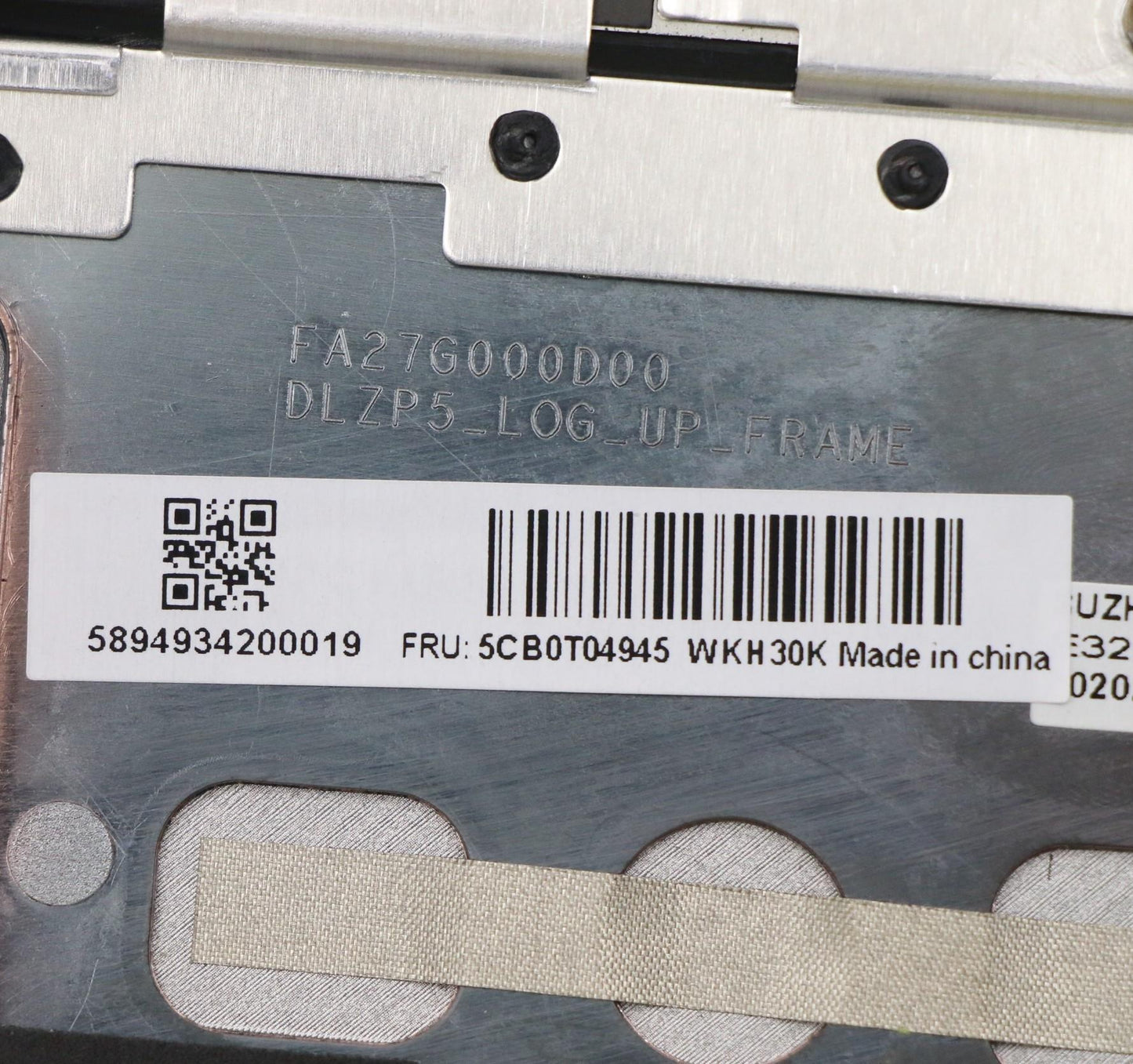 Lenovo Up Assy_Iron Grey W/Kb Inte - 5CB0T04945