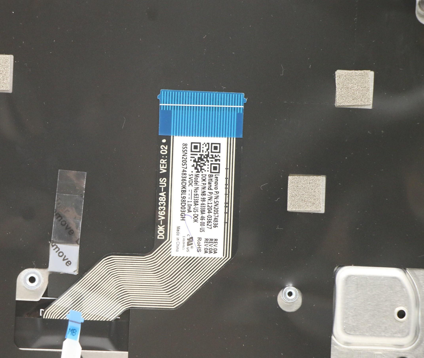 Lenovo C-Cover with Keyboard, USA English, Non-Backlit - 5CB0T45054