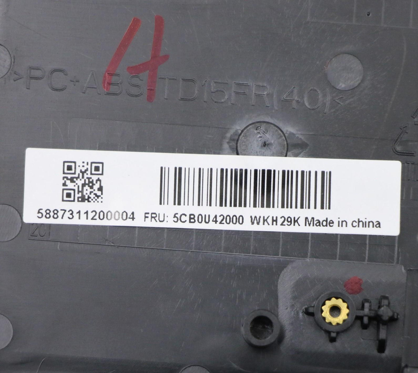 Lenovo Up Assy Al_Blk Fp W/Blkb Cf-En - 5CB0U42000