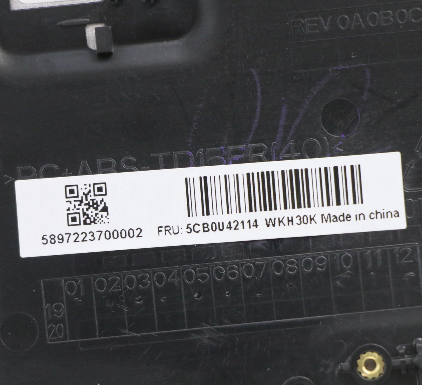 Lenovo Up Assy Al_Gry Fp W/Blkb T-Ch - 5CB0U42114