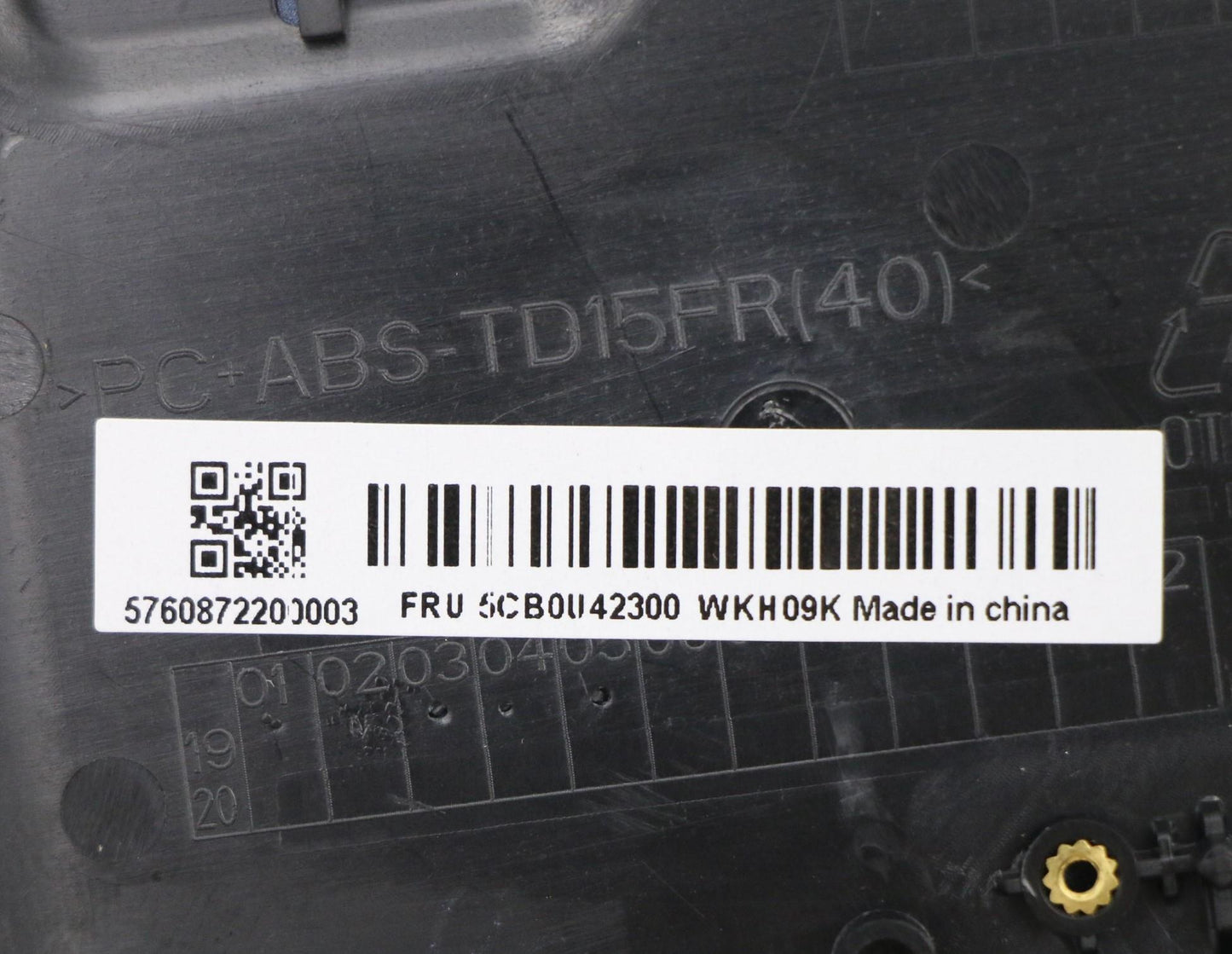 Lenovo Up Assy Al_Blu Fp W/Blkb Us - 5CB0U42300