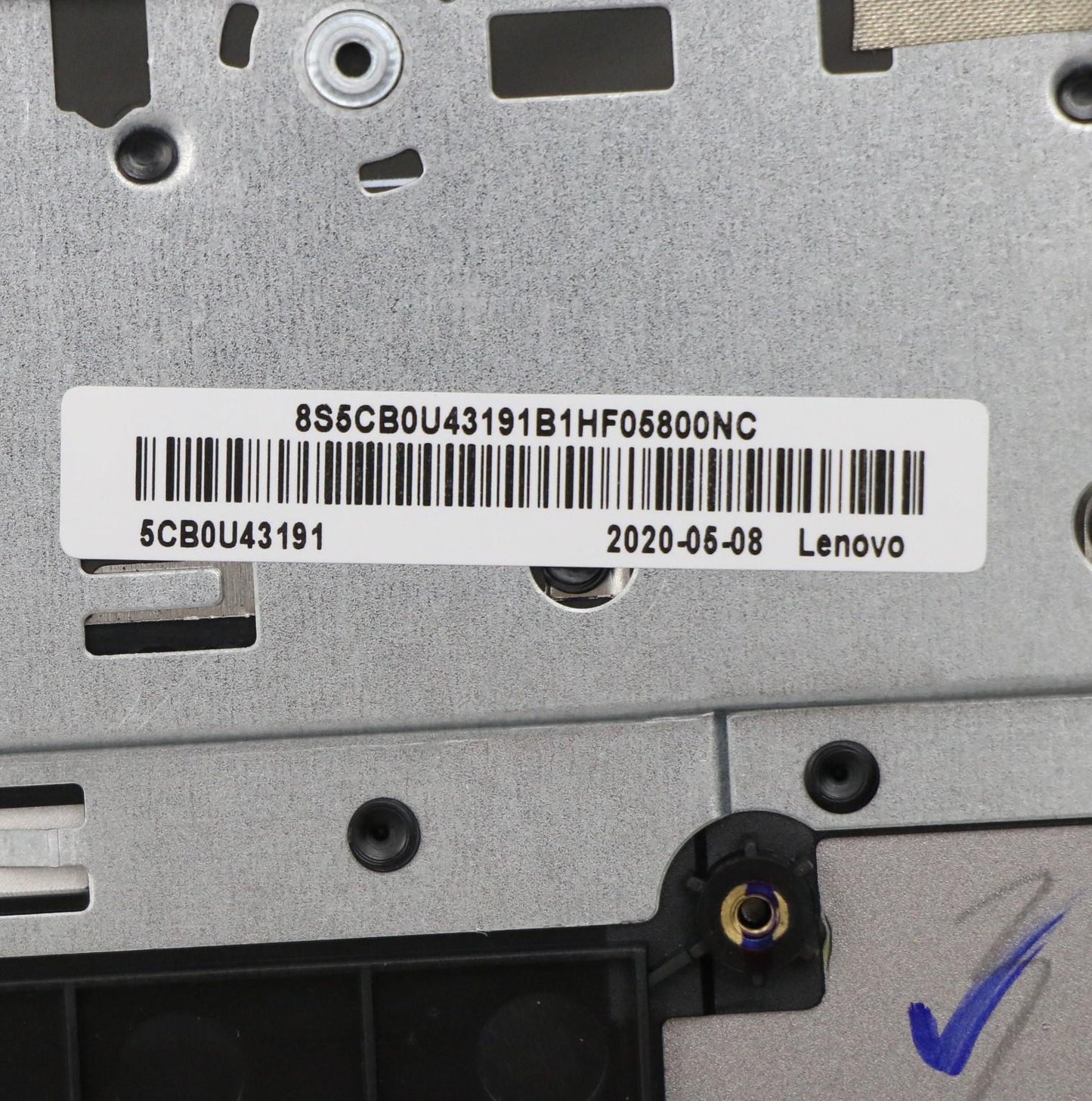 Lenovo Upper Caseasm_B Fp_Bl W/Kb Bl - 5CB0U43191