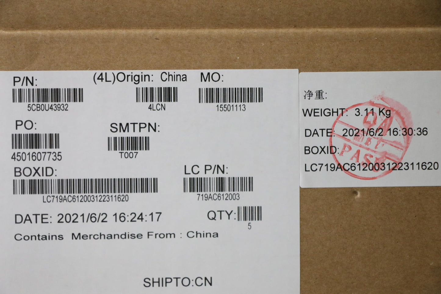 Lenovo Log Up Assy Fpr Iron Grey-La - 5CB0U43932