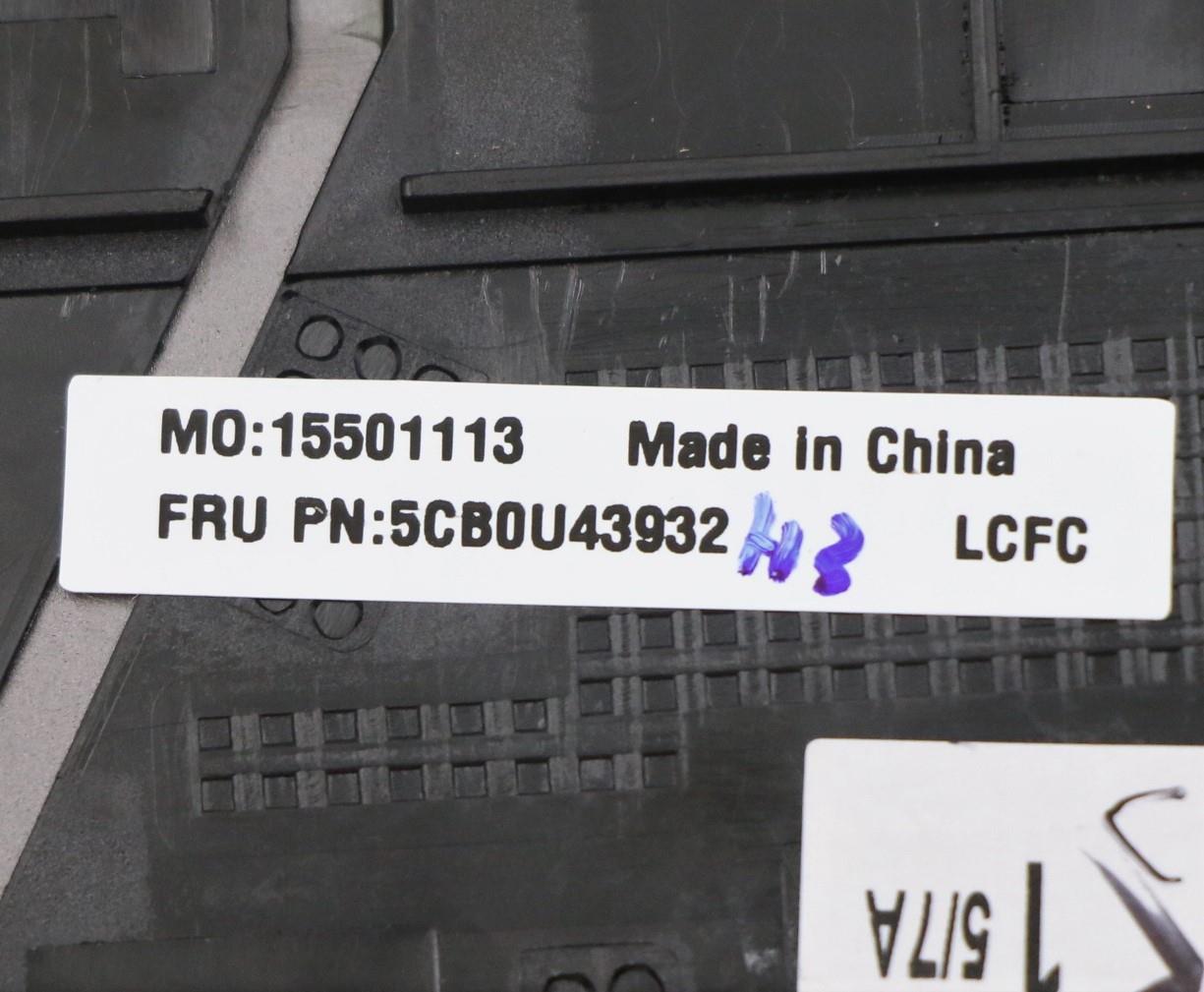 Lenovo Log Up Assy Fpr Iron Grey-La - 5CB0U43932