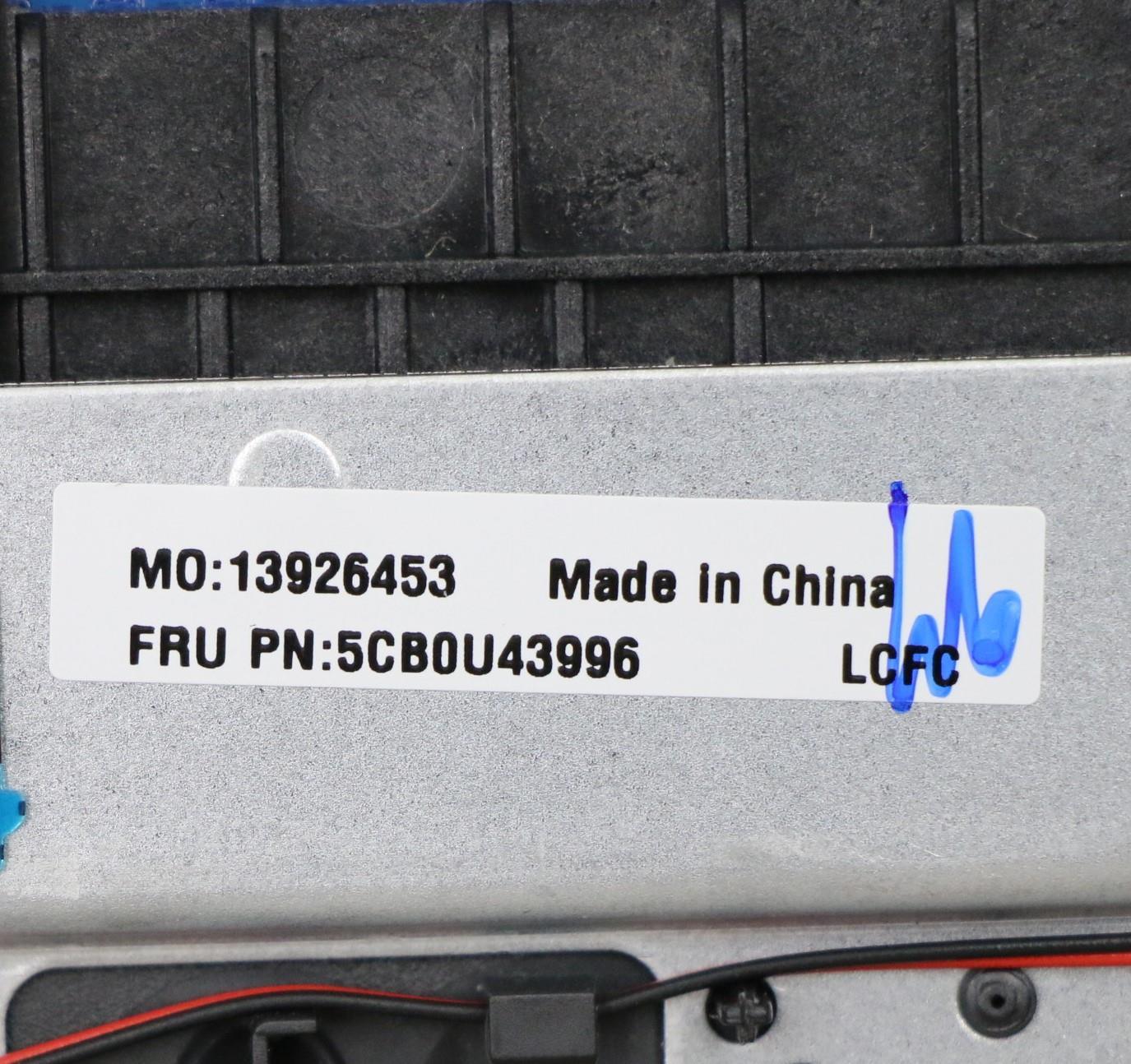 Lenovo Log Up Assy W Kb Nfp G Black B - 5CB0U43996