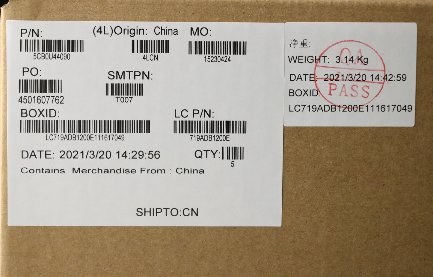 Lenovo Log Up Assy Iron Grey-India - 5CB0U44090