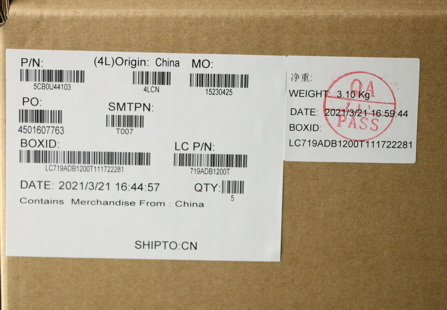 Lenovo Log Up Assy Iron Grey-Ch - 5CB0U44103