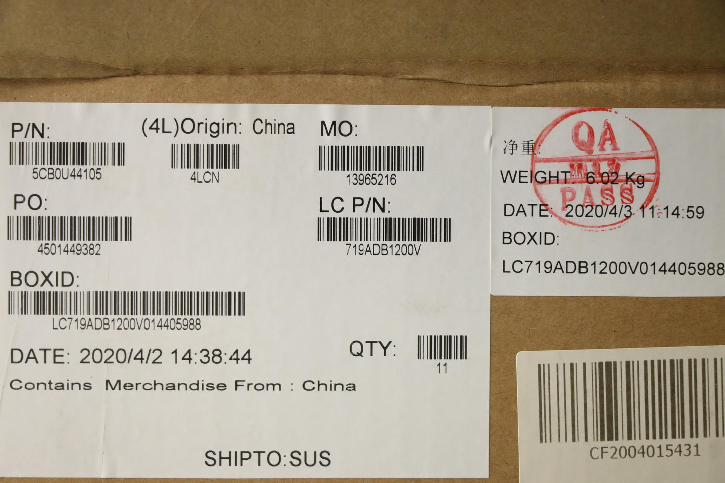 Lenovo Log Up Assy Iron Grey-Tr - 5CB0U44105