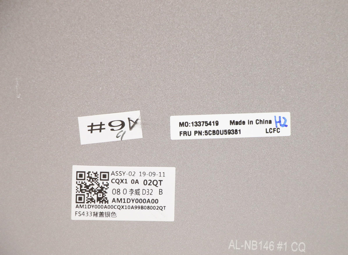 Lenovo Fs433 Lcd Cover Assy A_Cover_G - 5CB0U59381