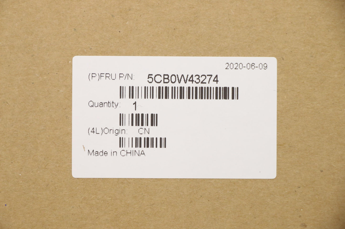 Lenovo Log Up Assy Texture Black Dis - 5CB0W43274