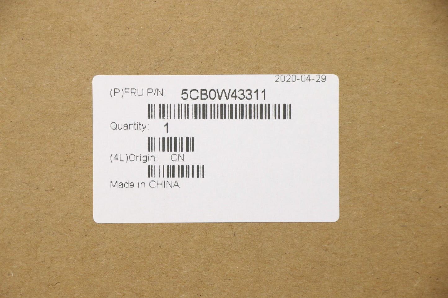 Lenovo Log Up Assy Imr Black Dis Int - 5CB0W43311