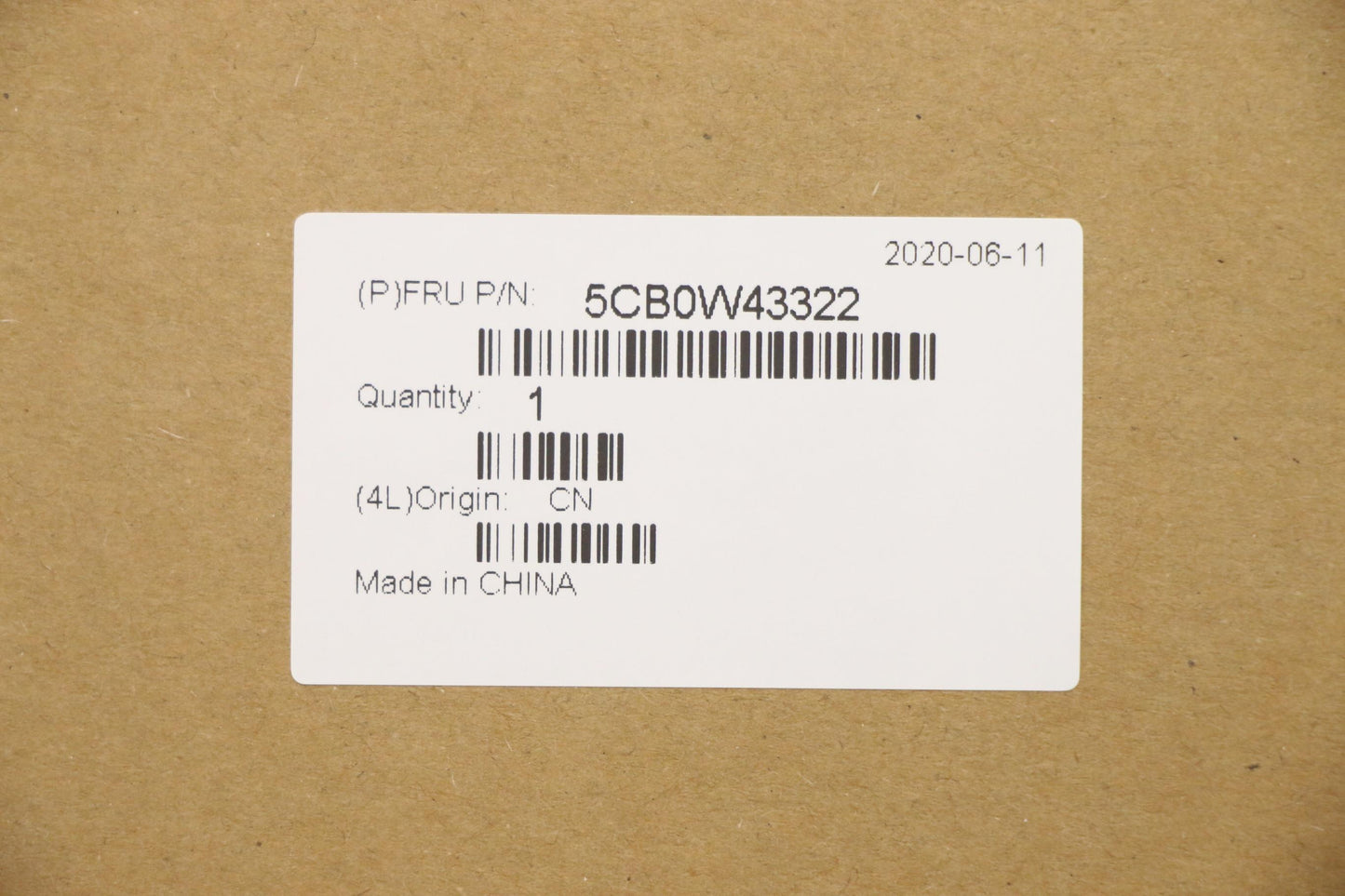Lenovo Log Up Assy Texture Black Dis - 5CB0W43322