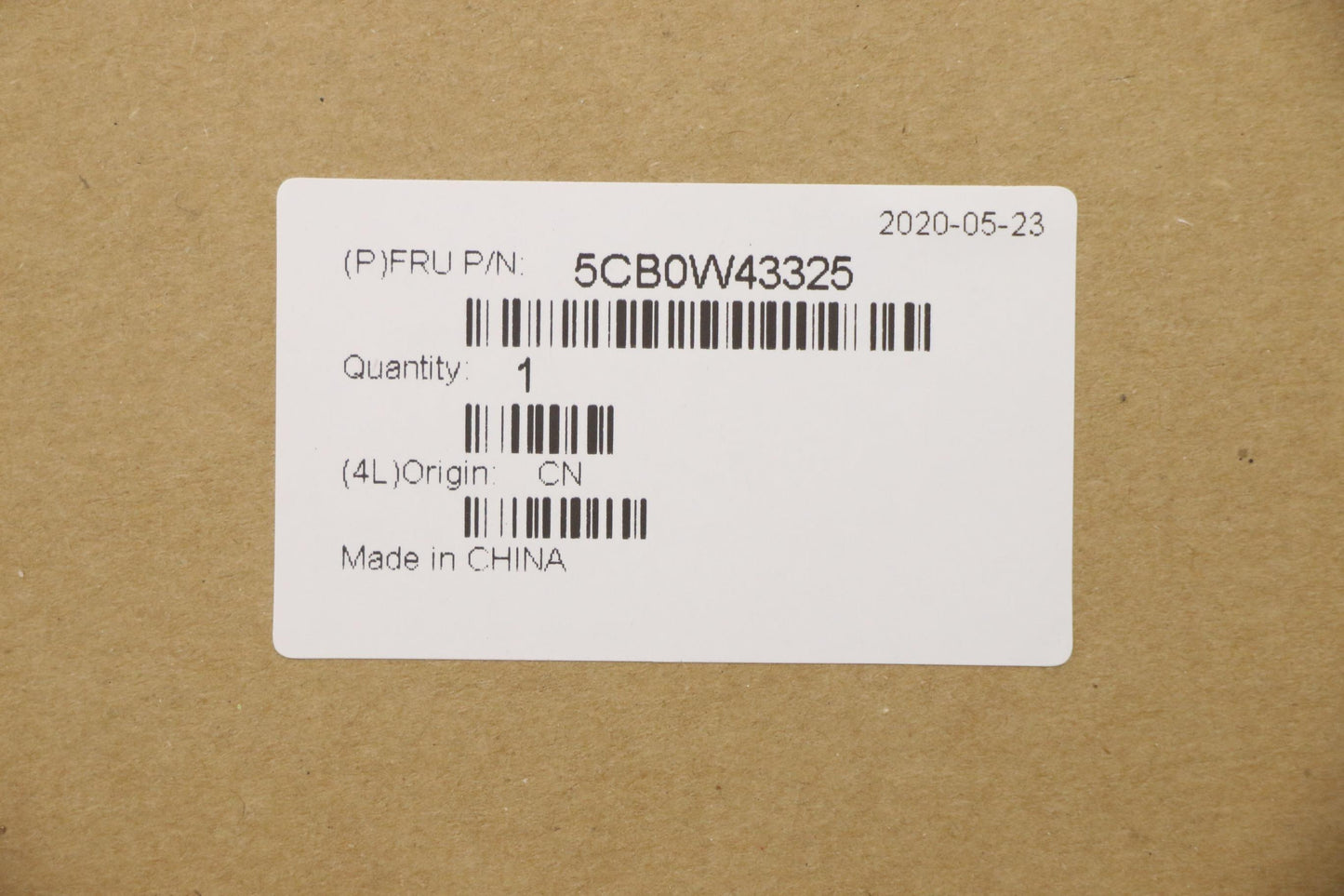 Lenovo Log Up Assy Texture Black Dis - 5CB0W43325