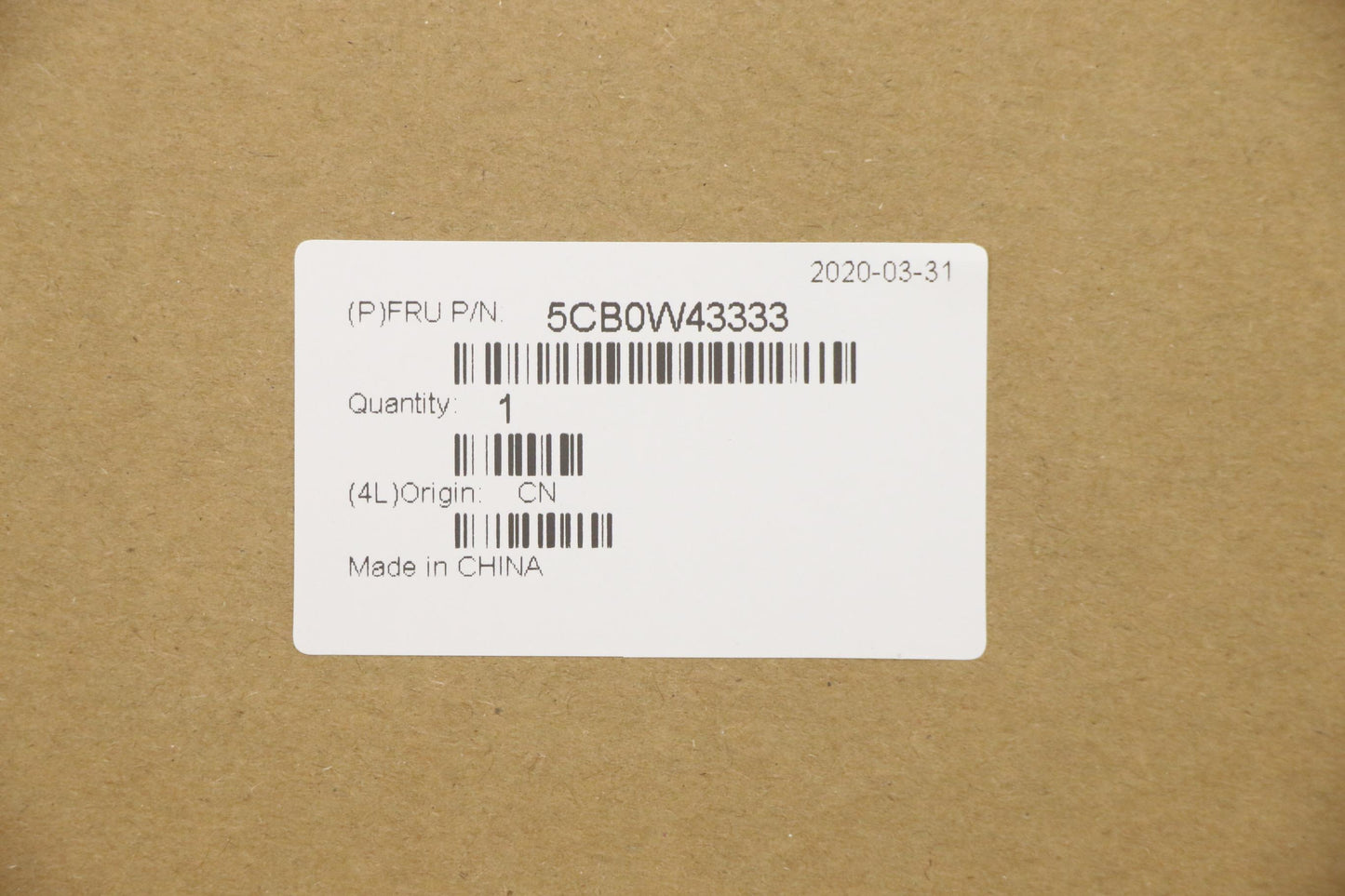 Lenovo Log Up Assy Texture Black Dis - 5CB0W43333