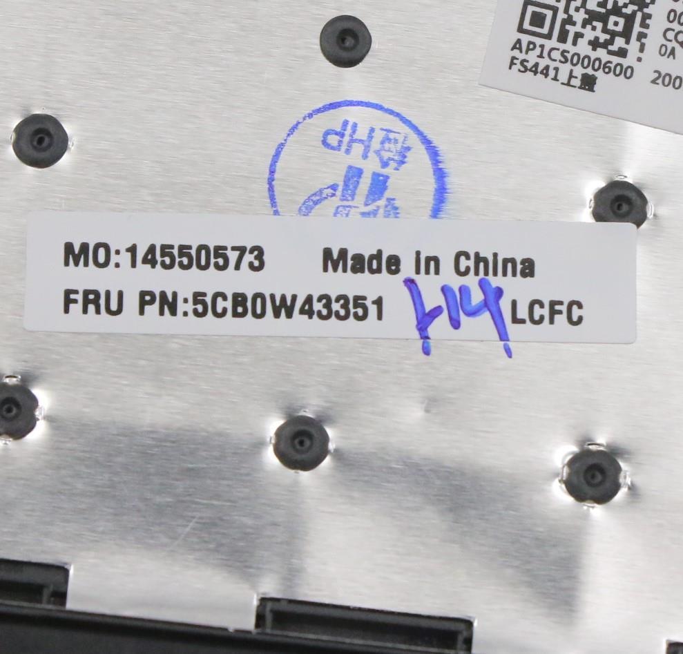 Lenovo Log Up Assy Texture Black Dis - 5CB0W43351